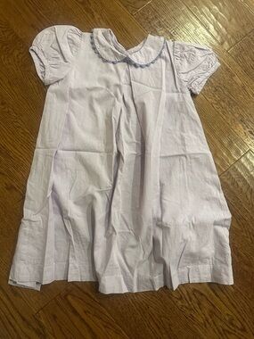 Classic Lavender Peter Pan Collar Kids Dress